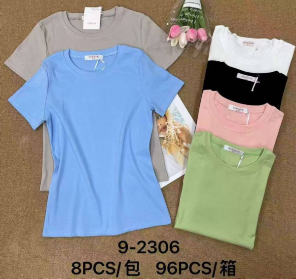 Bluzki damskie Roz Standard, Mix Kolor Paczka 8 szt